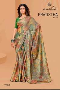 ชุดส่าหรีพิมพ์ลายบราสโซ่แคตตาล็อกเต็มรูปแบบเสื้อผ้าลำลอง - Product Image 4