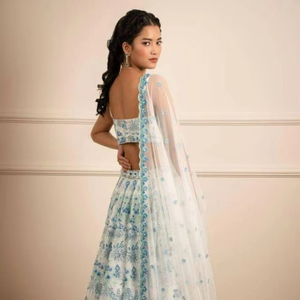 Venta al por mayor JF 409 Faux Georgette Lehenga Choli ropa india y paquistaní - Product Image 3