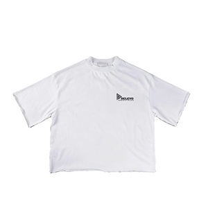 เสื้อยืดโอเวอร์ไซส์ทรงหลวมสไตล์สตรีทแวร์ลำลองสำหรับทุกเพศ ผ้าเจอร์ซีย์ระบายอากาศดี พิมพ์ลายตัวอักษร ผ้าฝ้าย 100% เหมาะสำหรับฤดูร้อน - Product Image 1
