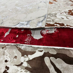 Tapis rectangulaire moderne Adiva, fabriqué à la machine, en jacquard, polypropylène, jute, polyester, tissé, à poils longs, épais, résistant aux taches, abstrait - Product Image 1