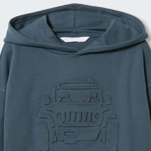 Sudaderas con capucha con logotipo personalizado de peso pesado de gran tamaño, ropa de calle gruesa de 100 para hombre, 500 Gsm Basics, algodón mezclado en relieve - Product Image 2
