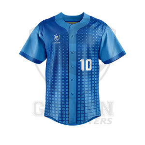 Uniformes de béisbol y softbol azul claro de calidad premium de marca nueva moda unisex conjuntos unisex de poliéster Premium - Product Image 3