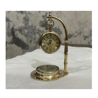 Produit de qualité supérieure Horloge de table vintage Décor de bureau Style laiton antique Conception entièrement artisanale Horloge de table à double face
