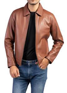 Veste en cuir imperméable élégante pour homme, fermeture éclair de haute qualité, décoration ajustable, taille plus pour homme - Product Image 4