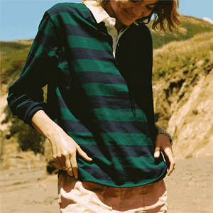 Chemise de Rugby Tricotée avec Logo Brodé Personnalisé d'Usine Polo de Rugby Vert à Manches Longues Streetwear de Haute Qualité Polos de Rugby en Coton - Product Image 6