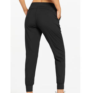Pantalon de jogging pour femme, design professionnel, taille mi-haute, devant plat, longueur genou, respirant, écologique, fermeture à cordon de serrage, style sportif - Product Image 3