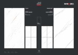 Carreaux de porcelaine grand format 600x1200 pour murs et sols, effet marbre élégant, corps robuste pour des intérieurs modernes et sans joint - Product Image 3