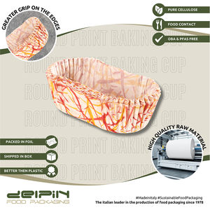 Made in Italy Customizable Greaseproof Paper Disposable Oval with Print White Baking <b>Cup</b> <b>Cupcake</b> Liners Cases Different Size - Product Image 3