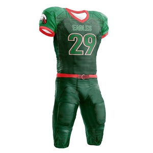 Uniforme de football américain personnalisé par sublimation OEM, créez votre propre design, 100% polyester, séchage rapide, respirant, vêtements de sport unisexes pour - Product Image 1