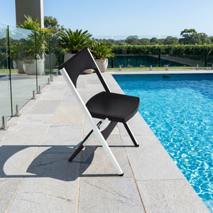 Sassari Portable Teak and HDPE Outdoor Folding <b>Chair</b> Foldable Patio and Event Furniture - Product Image 4