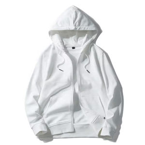 Sudadera con Capucha para Hombre, 100% Algodón, Cierre Completo, Corte Holgado, Otoño, Bordado 3D, Impresión de Logotipo Personalizada, Transpirable, Ecológica, Tallas Estadounidenses - Product Image 1