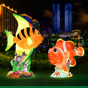 Outdoor 3d Hars Glasvezel Zeeleven Figuur Tropische Vissen Sculptuur Voor Aquatisch Themapark En Aquaria Decor - Product Image 3