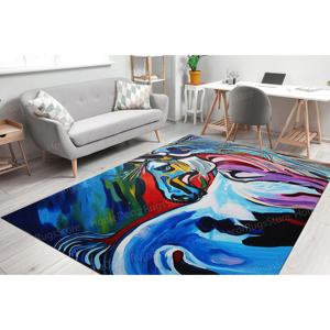 Alfombra con Estampado Floral Encantador: Decoración del Hogar, Regalo de Inauguración, Estilo Moderno Rústico, Alfombra Delgada No Tejida - Product Image 5