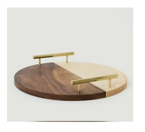 Nouvelle arrivée fait à la main en bois et marbre plateau de service design de luxe pour hôtel et usage domestique fabricant en gros - Product Image 3