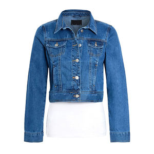 Nouveautés, vente chaude, veste en jean vintage pour femmes, style streetwear d'hiver et d'automne, veste en jean basique, style boyfriend - Product Image 4