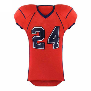 Uniforme personnalisé de football américain pour hommes, léger et respirant, nouveau style, couleur unie avec manches courtes - Product Image 2