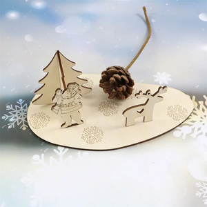 งานฝีมือสำหรับเด็กทำจากไม้สำหรับตกแต่งเทศกาลคริสต์มาสด้วยตนเองเพื่อการศึกษาวันหยุด - Product Image 6