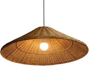 <b>Standard</b> Quality Rattan Hanging <b>Lamp</b> Light Brown Color Iron <b>Lamp</b> for Living Room Bedroom Office Handmade Customized - Product Image 5