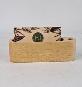 Prix d'usine Porte-cartes de visite en bois naturel écologique Nouveau design Organisateur de bureau avec logo personnalisé Emballage - Product Image 6