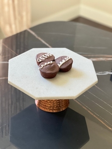 ที่วางเค้กหินอ่อนสวยงามอุปกรณ์ตกแต่งเค้กฐานสีโรสโกลด์แท่นวางเค้กโลหะสำหรับงานแต่งงาน - Product Image 3