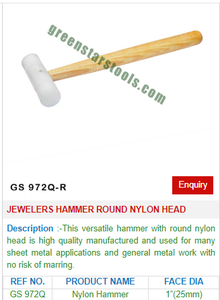 แหนบคีบอัญมณีหัวไนลอนทรงกลม972R อุปกรณ์ประเภทค้อนใหม่สำหรับช่างอัญมณีและเครื่องมือ - Product Image 2