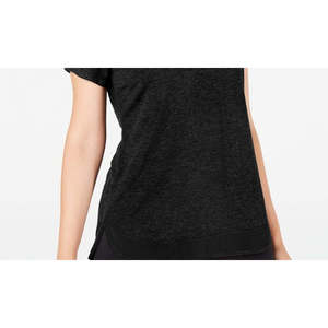 T-shirt nera slim fit da donna Ideology XS/XS/XL/Crop Top con orlo in rete e motivo a maglia traspirante, taglia Media - Product Image 3