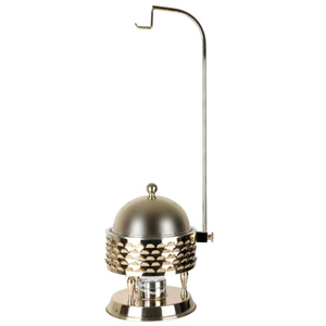 ถาดอุ่นอาหารบุฟเฟ่ต์สแตนเลสทรงกลมสีโรสโกลด์ ดีไซน์มาตรฐาน พร้อมขาตั้ง สำหรับโรงแรมและงานจัดเลี้ยงที่บ้าน ราคาประหยัด - Product Image 3