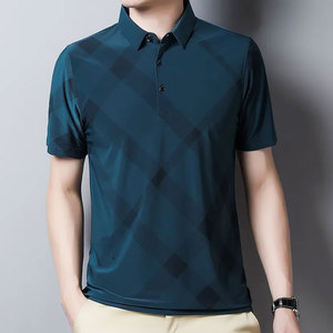 Camiseta de Manga Corta para Hombre, Diseño Sólido Personalizado, de Alta Calidad, Secado Rápido, Transpirable, Corte Holgado Informal, Hecha de Poliéster/Algodón - Product Image 4