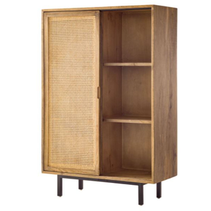 Armoire de salon en bois massif au design moderne avec cadre en métal Boîtes de rangement et tiroirs pour un espace intérieur contemporain - Product Image 5