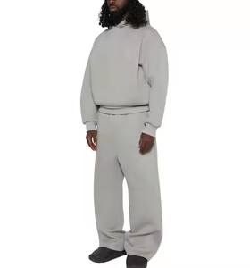 Ensemble survêtement molletonné ample en coton 100% personnalisé pour hommes, sweat-shirts et pantalons de jogging, fabricant, vente chaude - Product Image 2