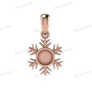 Haute qualité 925 argent Sterling flocon de neige pendentif solide 5mm lunette réglage à la mode lait maternel résine résultats de bijoux grands cadeaux - Product Image 2