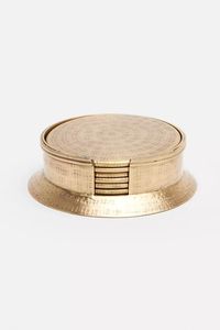 Sous-verre en acier inoxydable avec 5 sous-verres Design moderne pour décor de table à manger à la maison prix de gros sous-verres lot de 5 - Product Image 6