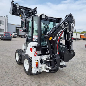 Retroexcavadora de motor HMK 62SS, MINICARGADORA DE RUEDAS usada con características delanteras y de tractor, opción de dirección deslizante - Product Image 1