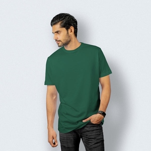 T-shirt ample 100 % coton personnalisé, coupe classique, épaules tombantes, tricoté respirant pour homme, haute qualité - Product Image 3