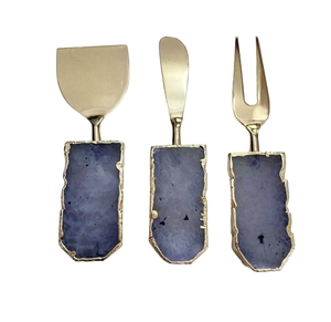 Juego de Utensilios para Queso de Acero Inoxidable de Lujo Hechos a Mano con Mango de Resina, Aptos para Lavavajillas, Cuchillos para Queso y Espátula para Mantequilla - Product Image 5