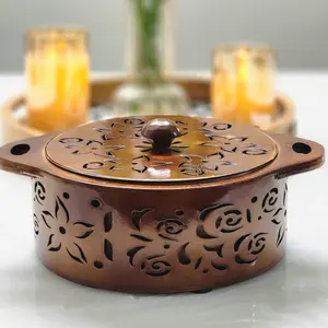 Modern Wooden Chapaati <b>Box</b> with Stainless Steel for <b>Presents</b> - Product Image 1