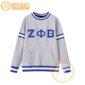 เสื้อสเวตเชิ้ตคอกลมสำหรับผู้หญิง แบรนด์ Zeta Phi Beta แบบเรียบสีพื้น ปักลายตามสั่ง ผลิตจำนวนมาก สำหรับฤดูหนาว ทำจากผ้าฝ้าย เหมาะสำหรับเครื่องแบบชมรมนักศึกษา - Product Image 1