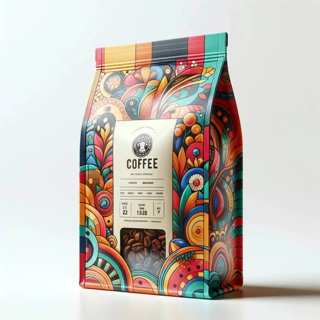 Custom Printed Coffee Beans Packaging Bags Plastic Food Packaging Bags Reusable Aluminum Foil Bags