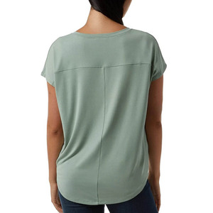 Camiseta informal de manga corta con cuello en V para mujer, camiseta suave de algodón 100%, ligera, de alta calidad, transpirable, de secado rápido, antiarrugas - Product Image 6