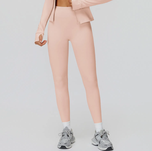 High Quality Womens High Waist Full Length <b>Leggings</b> Quick Dry Breathable Solid Elastic Waist Seamless Uniform Fitness New Design - Product Image 1