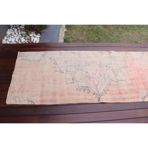Tapis turc vintage 2,6x8,1 pi (78x248 cm), tapis patchwork rose - Product Image 5