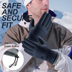 Gants de course haute performance pour hommes avec construction en polyester chaud et couche de protection avancée résistante à l'eau - Product Image 3