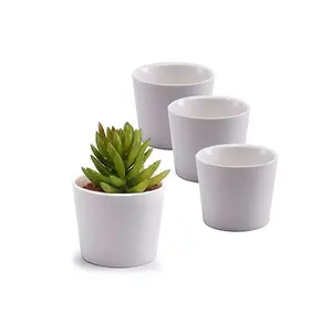Vaso di fiori in ceramica di qualità esclusiva vaso di fiori quadrato in ceramica da giardino interno succulento vaso di colore bianco decorativo per la casa