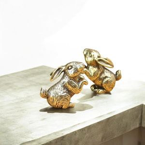 Escultura decorativa de figura de animal de latón para decoración moderna de dormitorio de oficina en casa con elemento de diseño artístico único - Product Image 4