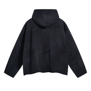 Servicio OEM, Sudadera con Capucha Gruesa de Algodón 100% con Logotipo Personalizado, Estilo Vintage, Lavado Ácido, Holgada, para Hombre, Ropa Urbana - Product Image 4