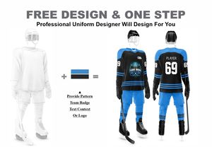 Uniforme de hockey sur glace à impression silicone en gros top tendance coupe et couture personnalisées directe d'usine maillot de hockey sur glace à impression bouffée 3D - Product Image 2