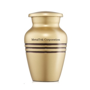 Pequeñas Mini urnas doradas de bajo precio, fabricante al por mayor, recuerdo funerario decorativo, cenizas conmemorativas, pequeñas urnas y frascos de cremación - Product Image 2