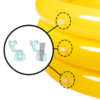 Piscine gonflable unisexe pour enfants en PVC, marque privée OEM (WC-P86), pliable, 3 chambres à air, écologique, réglable, pour usage extérieur, vidange facile