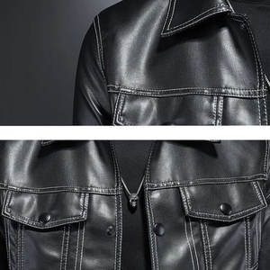 Chaqueta de cuero para hombre personalizada de calidad más popular, chaqueta de cuero para moto de alta calidad hecha en Pakistán para hombre - Product Image 5