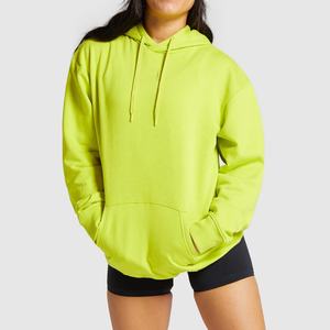 Suéter de mujer personalizado sudaderas con capucha verdes Tops sudaderas de manga larga Sudadera con capucha para damas Sudadera de cuello redondo con sombrero - Product Image 1